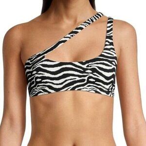 Solid & Striped The Zebra Print Swim Top Small NWT
